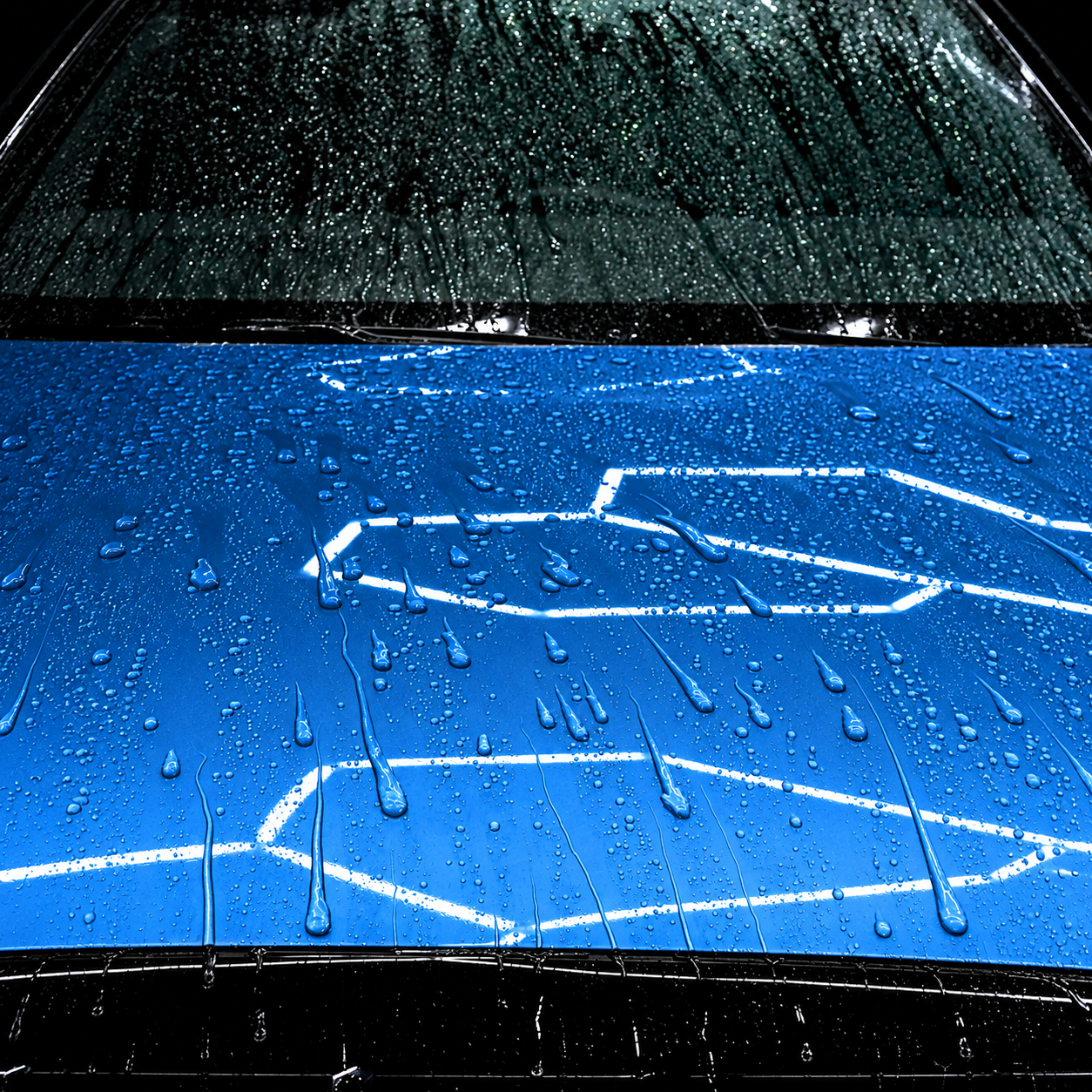 Extreme hydrophobic water-beading on vehicle paint protected with CleanWorx System X ceramic coating