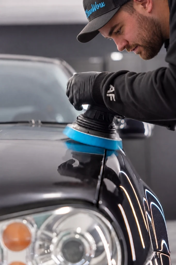 Paint correction on a vehicle finish at CleanWorx