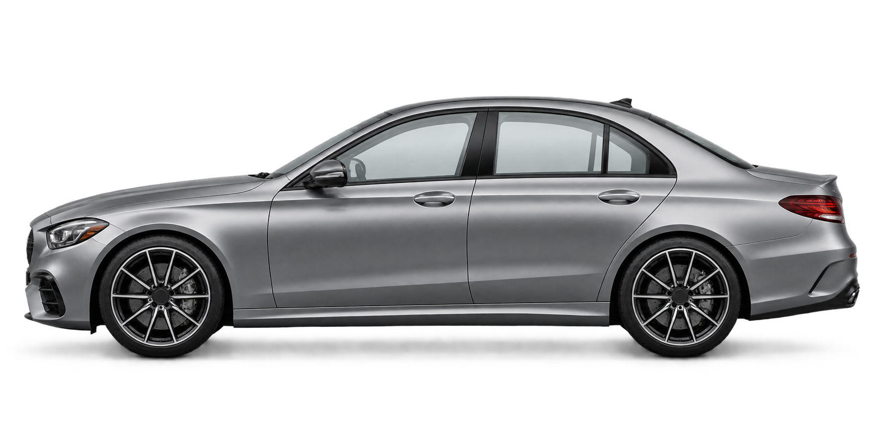 Silver performance sedan used to preview CleanWorx window tint levels