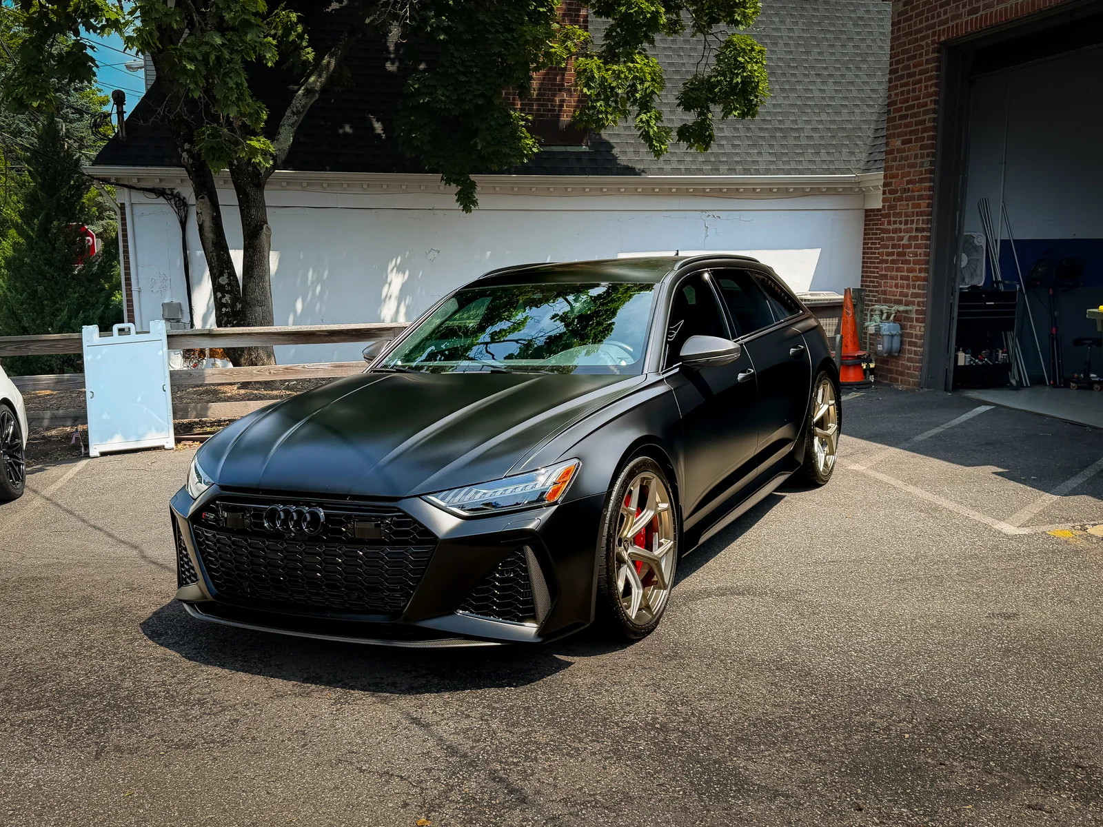 Audi RS6 Avant in satin finish with bronze wheels detailed at CleanWorx