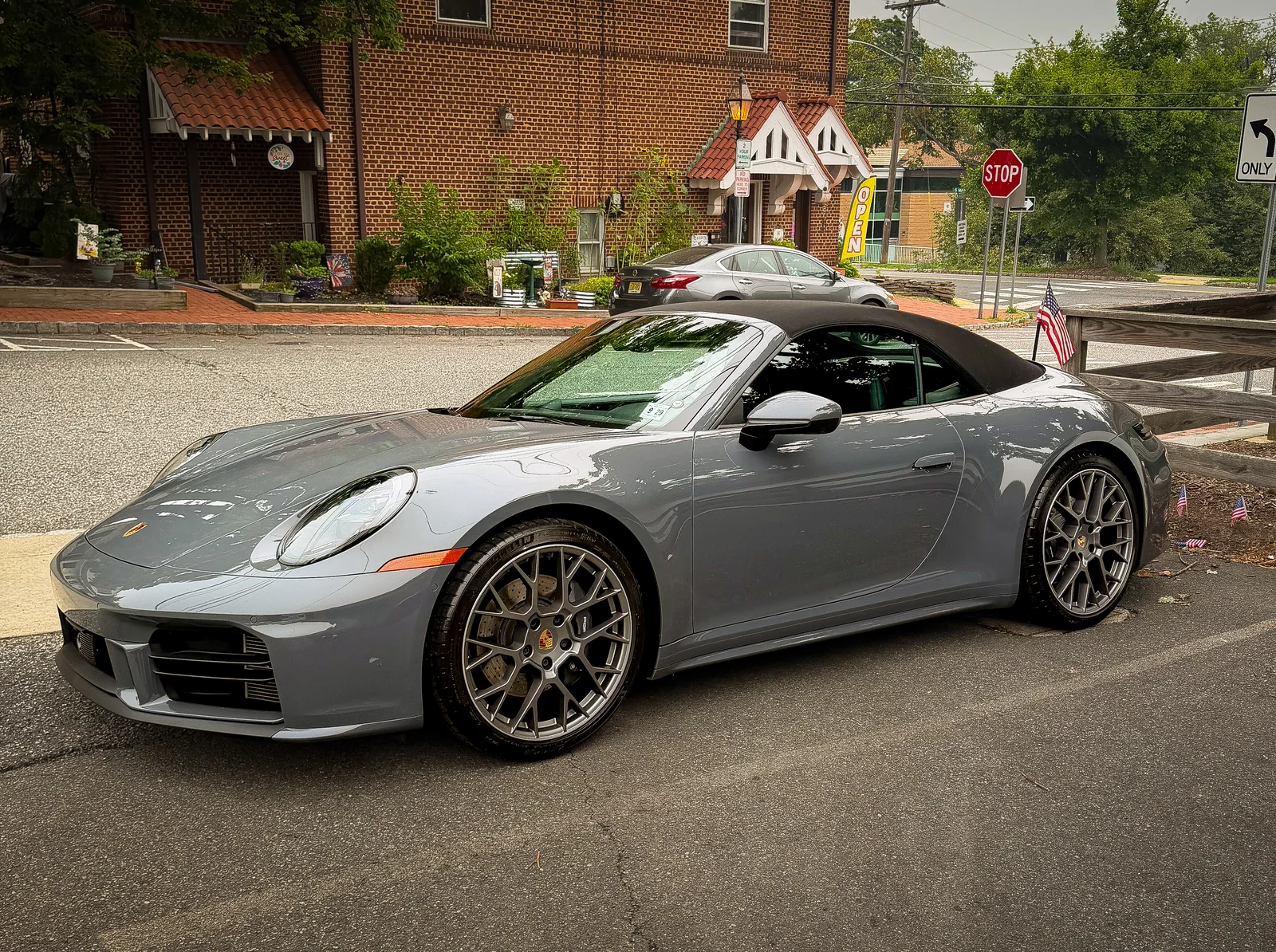 Porsche 911 Cabriolet in Arctic Grey with RS Spyder wheels detailed at CleanWorx